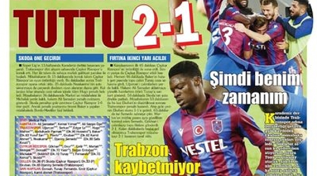 Yerel basından Trabzonspor'a övgü! 