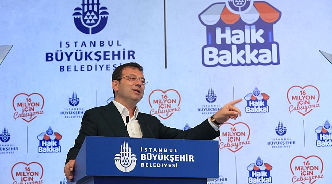 Ekrem İmamoğlu, belediyenin yeni projesi 'Halk Bakkal'ı tanıttı