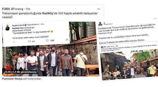 Kadıköy'de 'Biji Serok Apo' sloganları atıldı, Trabzon gündem oldu... 